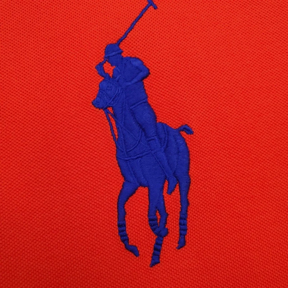Vintage Polo Ralph Lauren Shirt Mens 3XB Red Blue Big Pony Rugby Polo 3